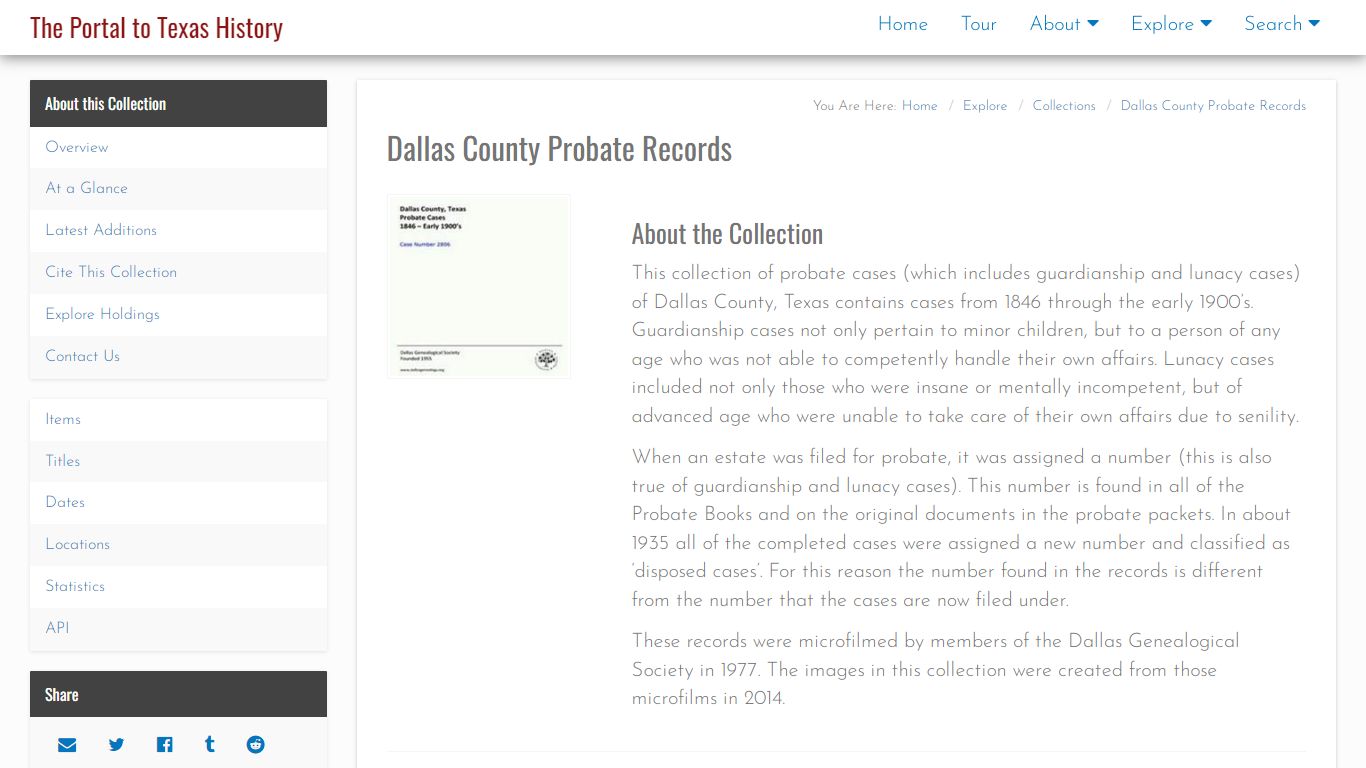 Dallas County Probate Records - The Portal to Texas History